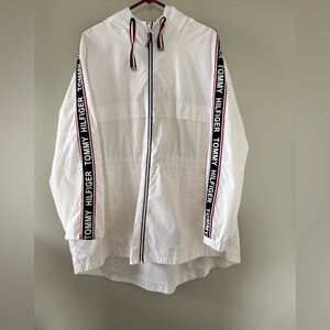 Tommy Hilfiger Logo Sleeve White Sport Windbreaker